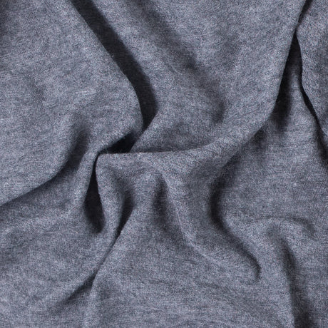 Italian Heathered Gray Tissue-Weight Polyester Jersey