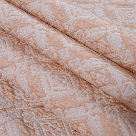 Apricot/Cream Geometric Brocade