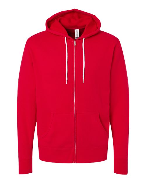 Lightweight Full-Zip Hooded Sweatshirt