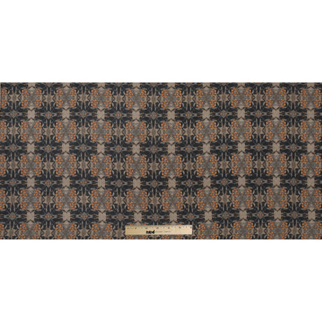 Beige Kaleidoscopic Printed Polyester Chiffon