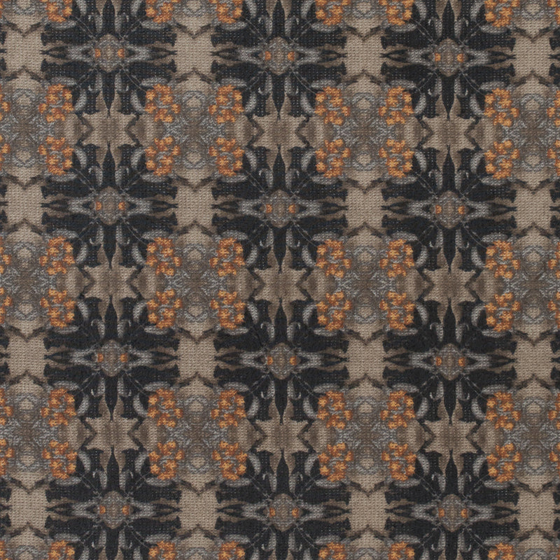 Beige Kaleidoscopic Printed Polyester Chiffon
