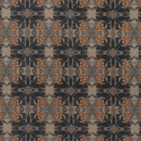 Beige Kaleidoscopic Printed Polyester Chiffon