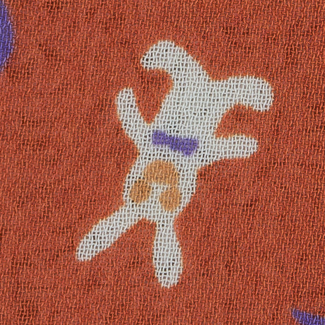 Rocking Horses, Balloons, Giraffes and more Printed on an Orange Chiffon