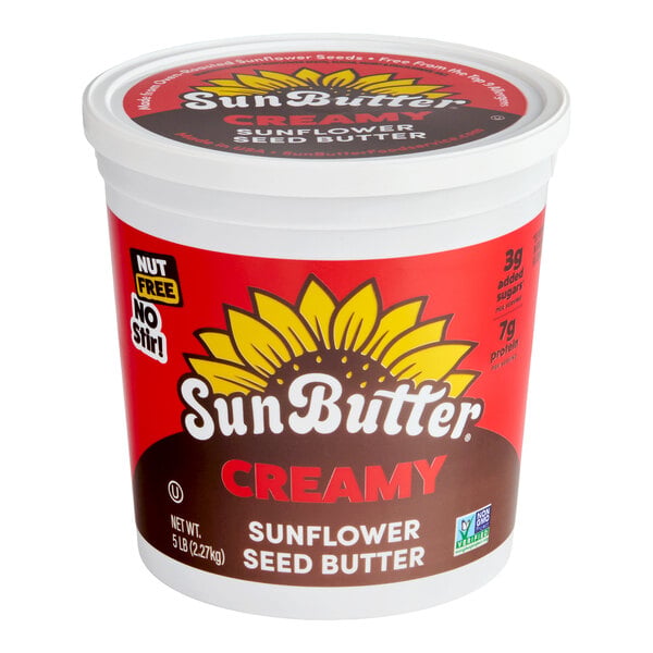 SunButter Creamy Sunflower Spread 5 lb. - 2/Case