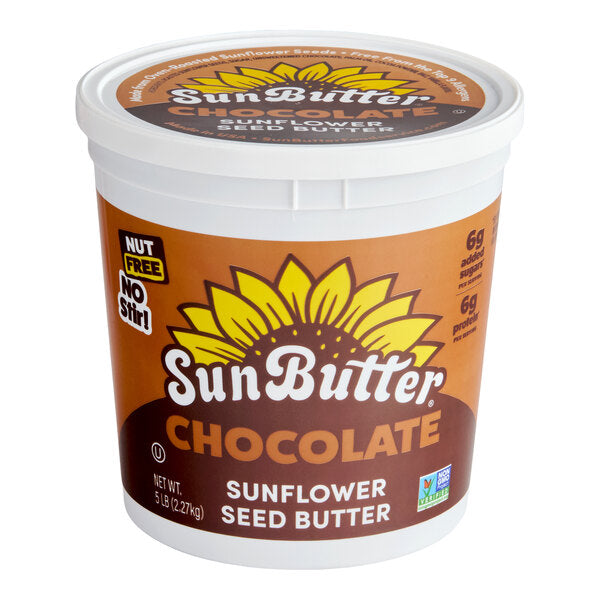 SunButter Chocolate Sunflower Butter Spread 5 lb. - 2/Case