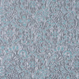 Turquoise/Silver Metallic Floral Brocade