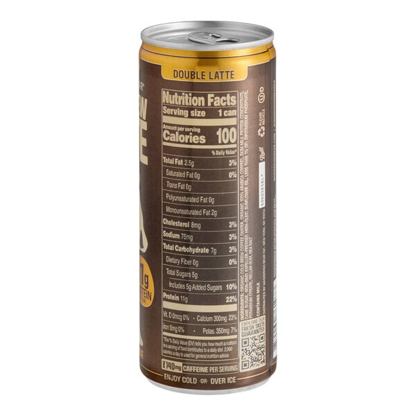 Wandering Bear Double Latte High Protein Cold Brew Coffee 8 fl. oz. - 12/Case