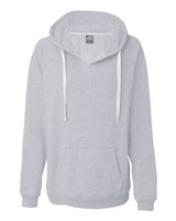 J. America Women's Sueded V-Neck Hooded Sweatshirt