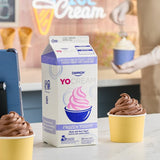 Dannon YoCream Low-Fat Milk Chocolate Frozen Yogurt Mix 0.5 Gallon - 6/Case