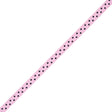 Pink Grosgrain Ribbon with Black Polka Dots - 0.375"