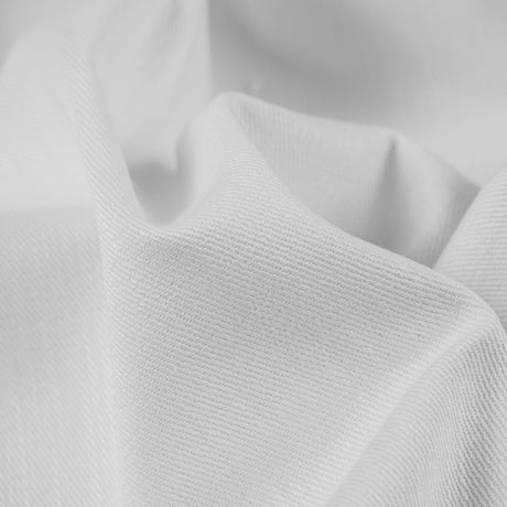 Italian Off-White Stretch Cotton Twill
