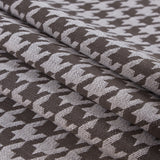 Brown/Ivory Houndstooth Cotton Twill