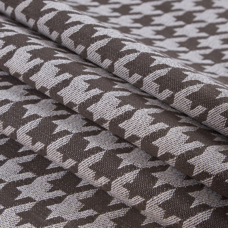 Brown/Ivory Houndstooth Cotton Twill