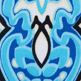 Blue Atoll/Dazzling Blue/White Abstract Stretch Cotton Sateen