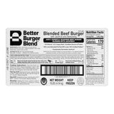 Better Burger Blend Halal Beef and Jackfruit Burger 3.5 oz. - 46/Case