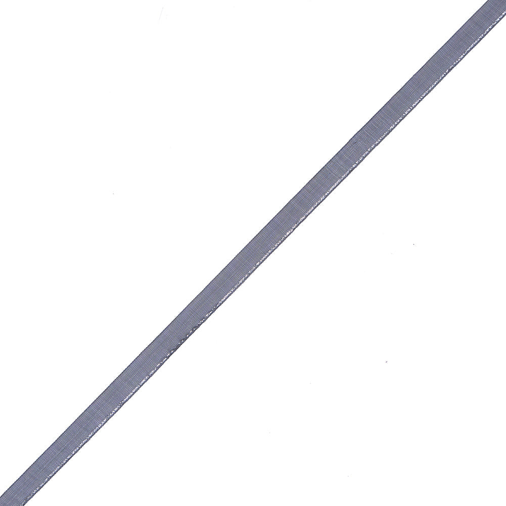 Black Organza with Silver Thread Trim - 1/4"