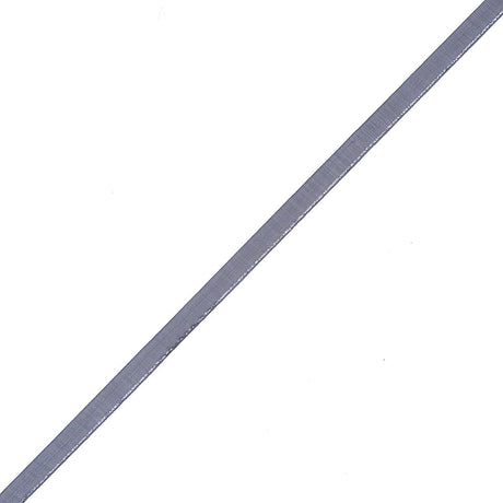 Black Organza with Silver Thread Trim - 1/4"