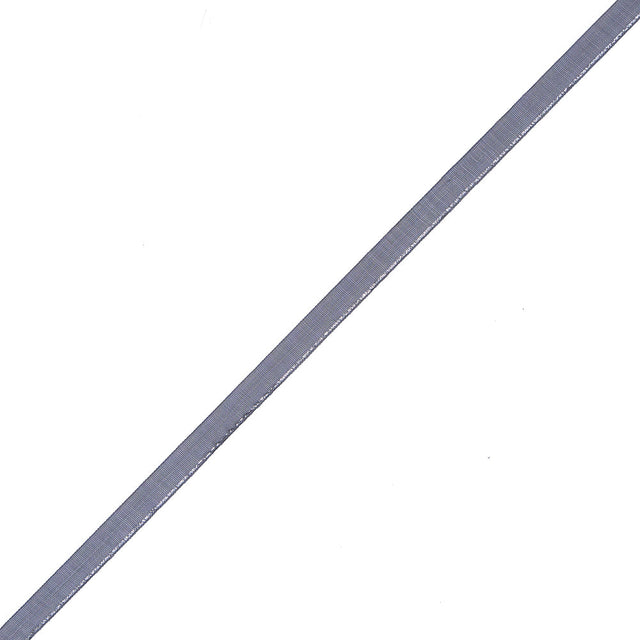 Black Organza with Silver Thread Trim - 1/4"