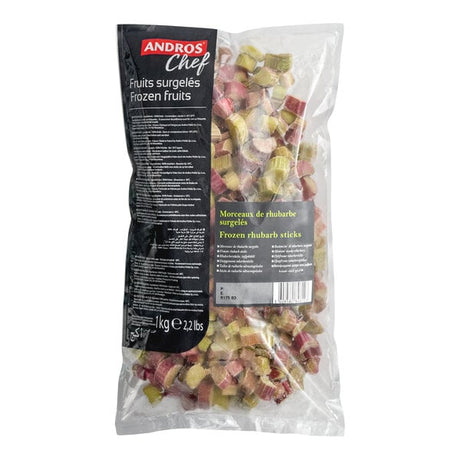 Andros Chef IQF Rhubarb 2.2 lb. - 5/Case