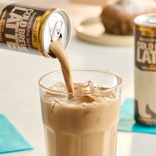Wandering Bear Double Latte High Protein Cold Brew Coffee 8 fl. oz. - 12/Case