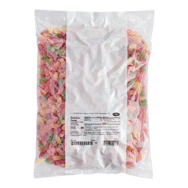 Albanese Sour Natural Flavor Tiny Gummi Worms 4.5 lb.