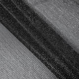 Italian Black Stretch Metallic Mesh