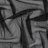 Italian Black Stretch Metallic Mesh