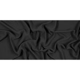 Italian Black Stretch Polyester Crepe