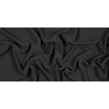 Italian Black Stretch Polyester Crepe