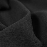 Italian Black Stretch Polyester Crepe
