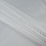 Italian White Stretch Polyester Charmeuse