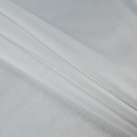 Italian White Stretch Polyester Charmeuse