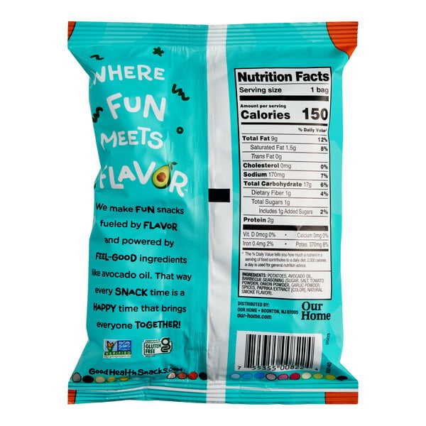 Good Health Avocado Oil Barbecue Kettle Chips 1 oz. - 30/Case