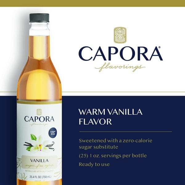 Capora Sugar-Free Vanilla Flavoring Syrup 750 mL