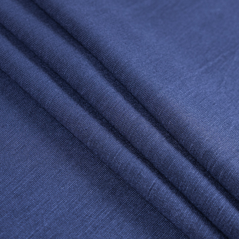Italian Insignia Blue and Black Reversible Double Knit