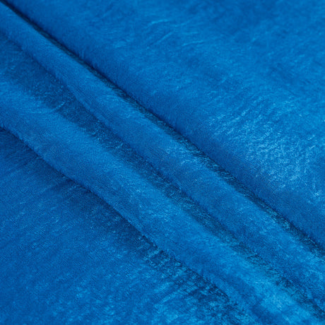 Italian Brilliant Blue Dyed Washed Polyester Dobby