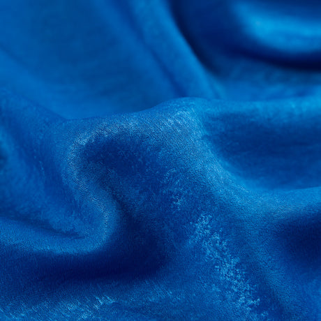 Italian Brilliant Blue Dyed Washed Polyester Dobby