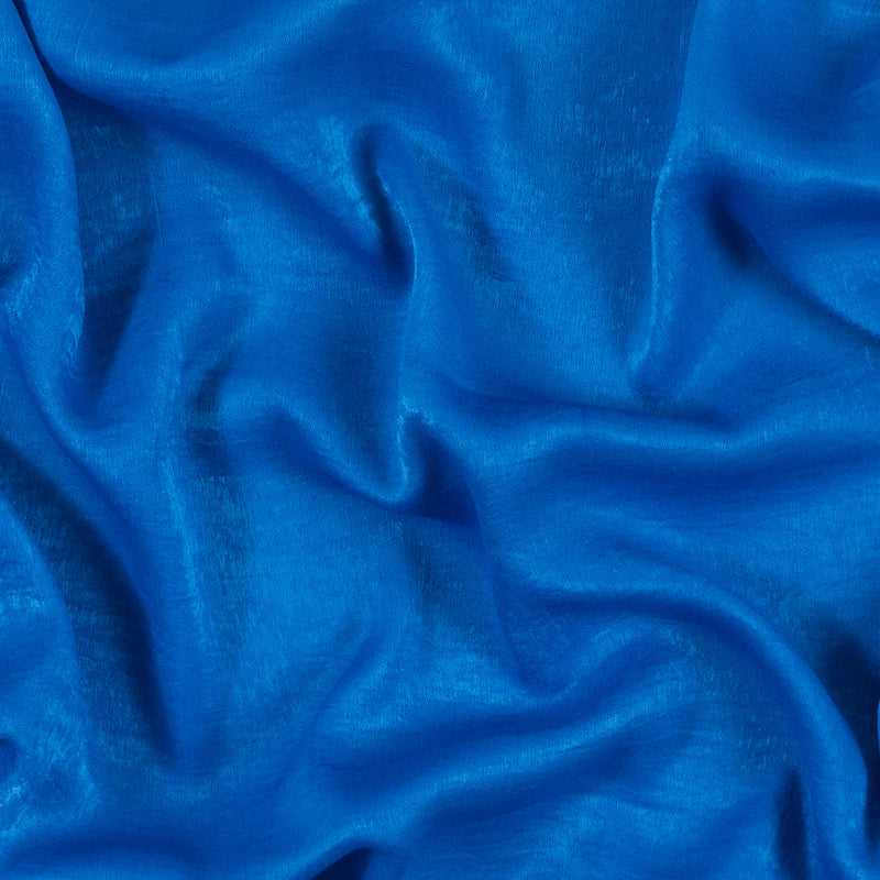 Italian Brilliant Blue Dyed Washed Polyester Dobby