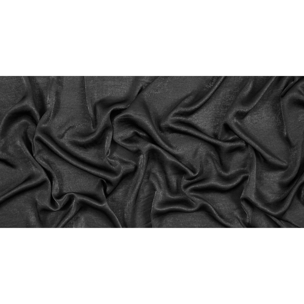 Italian Black Dyed Washed Polyester Dobby