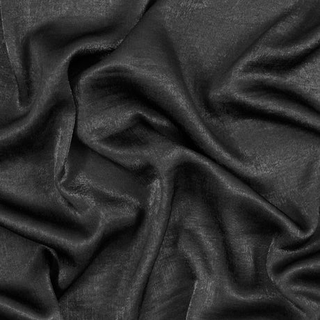 Italian Black Dyed Washed Polyester Dobby