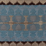 Italian Metallic Gold, Brown and Blue Geometric Brocade