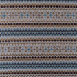 Italian Metallic Gold, Brown and Blue Geometric Brocade