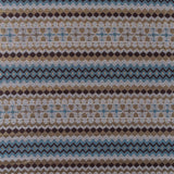 Italian Metallic Gold, Brown and Blue Geometric Brocade