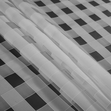 Italian White Checkered Organza