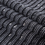 Black and White Striped Novelty Woven