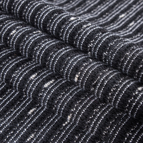 Black and White Striped Novelty Woven