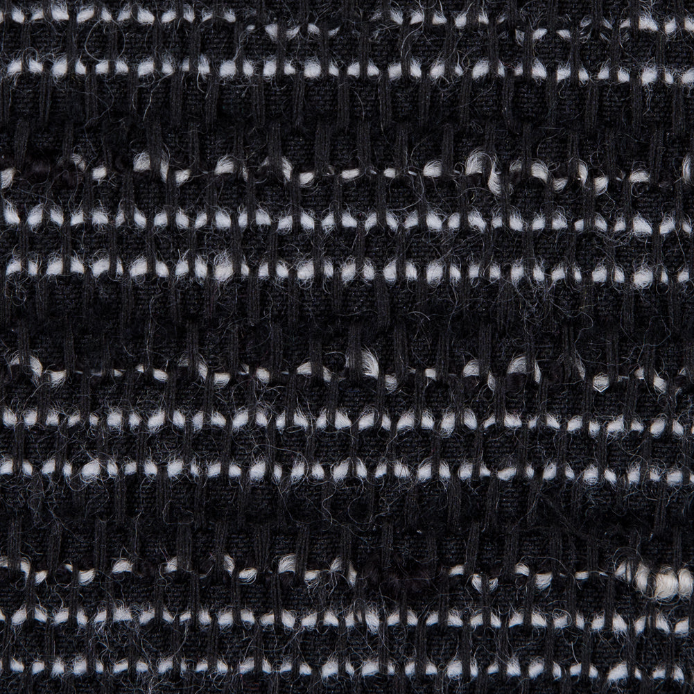 Black and White Striped Novelty Woven
