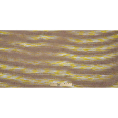 Beige and Yellow Blended Cotton Woven
