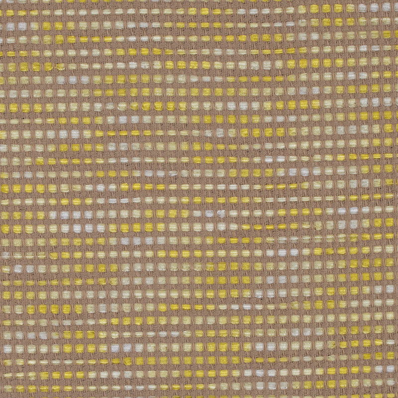 Beige and Yellow Blended Cotton Woven