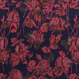 Metallic Coral/Blue/Green Floral Brocade